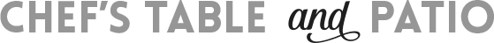 chefs table and patio text logo